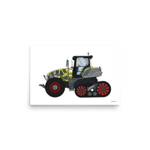 Furrow & Fields Poster CLAAS Axion 900 Terra Trac | Poster Quality Farmers Merch