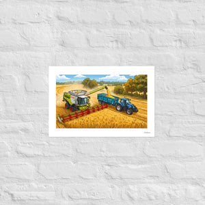 Furrow & Fields Poster CLAAS Harvest Time | Poster Quality Farmers Merch