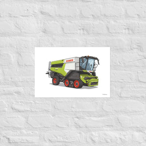 Furrow & Fields Poster CLAAS Lexion 8600 TerraTrac | Poster Quality Farmers Merch