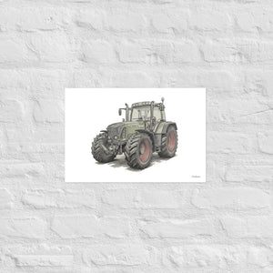 Furrow & Fields Poster Fendt Favorit 818 Pencil Sketch | Poster Quality Farmers Merch