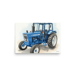 Furrow & Fields Poster Ford 4600 Watercolor (Side) | Poster Quality Farmers Merch