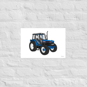 Furrow & Fields Poster Ford 6640 SE 4WD | Poster Quality Farmers Merch