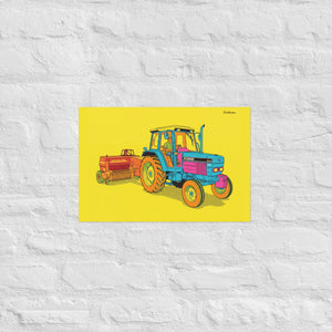 Furrow & Fields Poster Ford 6640 SLE Pop Art | Poster Quality Farmers Merch