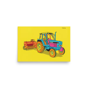 Furrow & Fields Poster Ford 6640 SLE Pop Art | Poster Quality Farmers Merch
