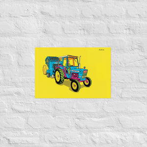 Furrow & Fields Poster Ford 7600 Pop Art | Poster Quality Farmers Merch