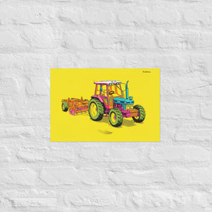 Furrow & Fields Poster Ford 7810 Generation III Pop Art | Poster Quality Farmers Merch