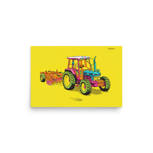 Furrow & Fields Poster Ford 7810 Generation III Pop Art | Poster Quality Farmers Merch