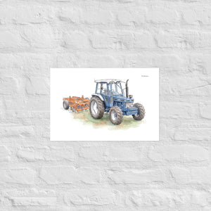 Furrow & Fields Poster Ford 7810 Generation III Watercolor | Poster Quality Farmers Merch
