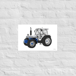 Furrow & Fields Poster Ford 7810 Jubilee Edition Silver Tractor | Poster Quality Farmers Merch