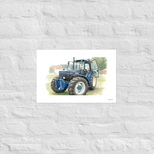 Furrow & Fields Poster Ford 7840 Watercolor | Poster Quality Farmers Merch