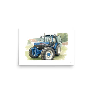 Furrow & Fields Poster Ford 7840 Watercolor | Poster Quality Farmers Merch
