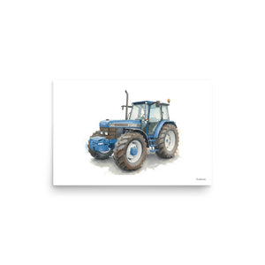 Furrow & Fields Poster Ford 8340 Watercolor | Poster Quality Farmers Merch