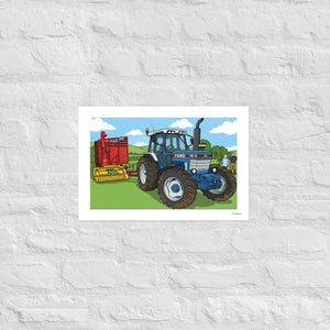 Furrow & Fields Poster Ford TW 15 + Silage Harvester | Poster Quality Farmers Merch