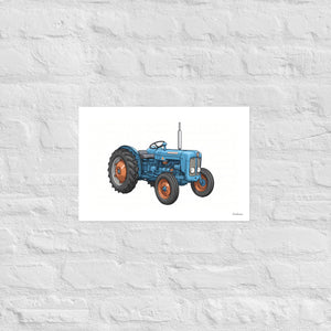 Furrow & Fields Poster FORDSON Dexta Cartoon Illustration | Poster Quality Farmers Merch