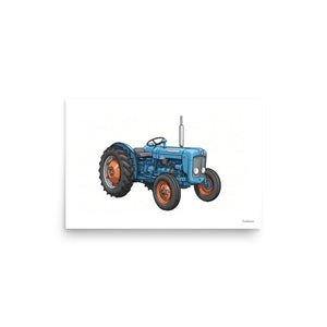 Furrow & Fields Poster FORDSON Dexta Cartoon Illustration | Poster Quality Farmers Merch