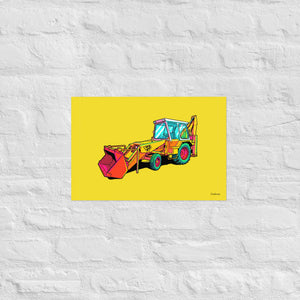 Furrow & Fields Poster JCB 3C II Pop Art | Poster Quality Farmers Merch