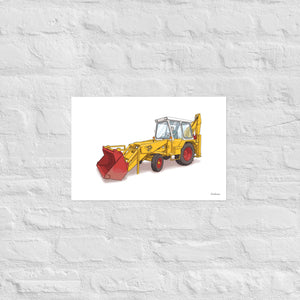 Furrow & Fields Poster JCB 3C II | Poster Quality Farmers Merch
