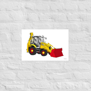 Furrow & Fields Poster JCB 3CX 70th Anniversary Edition | Poster Quality Farmers Merch