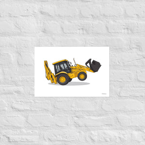 Furrow & Fields Poster JCB 3CX Sitemaster SRS | Poster Quality Farmers Merch