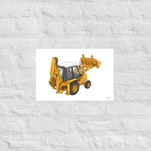 Furrow & Fields Poster JCB 3CX Turbo | Poster Quality Farmers Merch