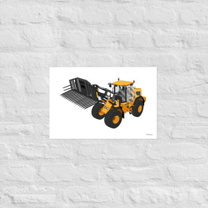 Furrow & Fields Poster JCB 435 S Farm Master | Poster Quality Farmers Merch
