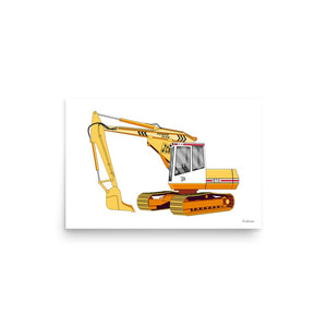 Furrow & Fields Poster JCB 814 Super | Poster Quality Farmers Merch