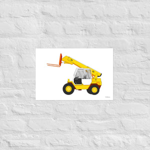 Furrow & Fields Poster JCB Loadall 520 | Poster Quality Farmers Merch