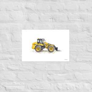 Furrow & Fields Poster JCB TM420 Watercolor | Poster Quality Farmers Merch