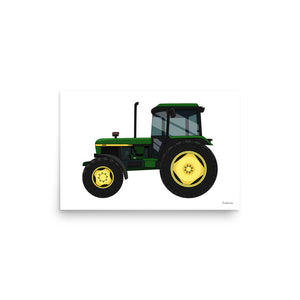 Furrow & Fields Poster John Deere 3050 4WD | Poster Quality Farmers Merch