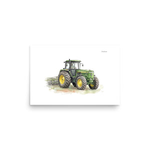 Furrow & Fields Poster John Deere 4955 Watercolor | Poster Quality Farmers Merch