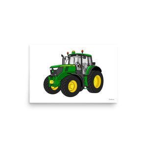 Furrow & Fields Poster John Deere 6120 M | Poster Quality Farmers Merch