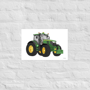 Furrow & Fields Poster John Deere 6125 R | Poster Quality Farmers Merch