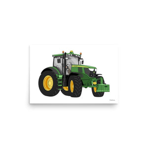 Furrow & Fields Poster John Deere 6210 R | Poster Quality Farmers Merch