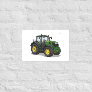Furrow & Fields Poster John Deere 6R 250 | Poster Quality Farmers Merch