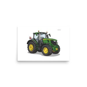 Furrow & Fields Poster John Deere 6R 250 | Poster Quality Farmers Merch