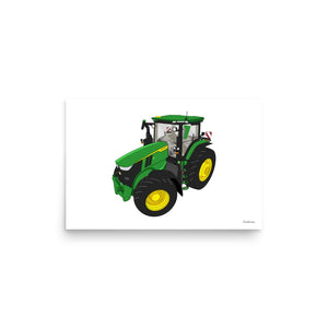 Furrow & Fields Poster John Deere 7R 350 auto powr | Poster Quality Farmers Merch