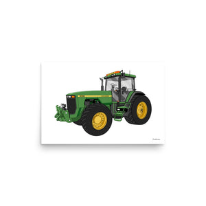 Furrow & Fields Poster John Deere 8200 | Poster Quality Farmers Merch