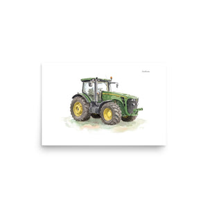 Furrow & Fields Poster John Deere 8345R Watercolor | Poster Quality Farmers Merch