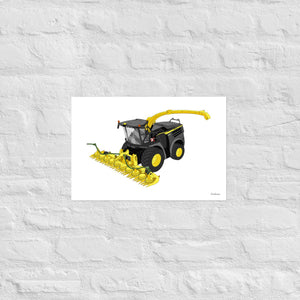 Furrow & Fields Poster John Deere 8800 Black Beauty Silage Harvester | Poster Quality Farmers Merch