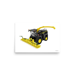 Furrow & Fields Poster John Deere 8800 Black Beauty Silage Harvester | Poster Quality Farmers Merch