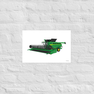 Furrow & Fields Poster John Deere X9 1100 Combine | Poster Quality Farmers Merch