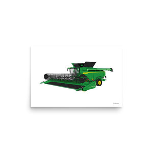 Furrow & Fields Poster John Deere X9 1100 Combine | Poster Quality Farmers Merch