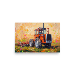 Furrow & Fields Poster Massey Ferguson 1200 Splash Art | Poster Quality Farmers Merch