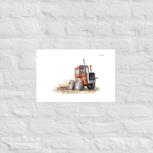 Furrow & Fields Poster Massey Ferguson 1200 Watercolor | Poster Quality Farmers Merch