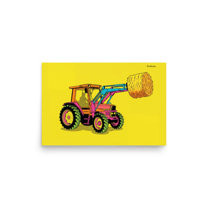 Furrow & Fields Poster Massey Ferguson 3070 Autotronic Pop Art | Poster Quality Farmers Merch