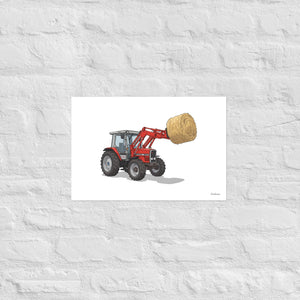 Furrow & Fields Poster Massey Ferguson 3070 Autotronic | Poster Quality Farmers Merch