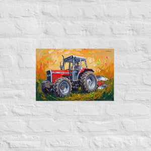 Furrow & Fields Poster Massey Ferguson 375 Splash Art | Poster Quality Farmers Merch