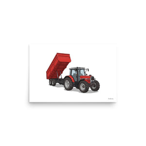 Furrow & Fields Poster Massey Ferguson 6180 | Poster Quality Farmers Merch