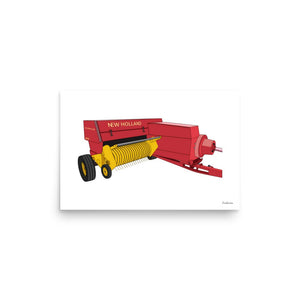 Furrow & Fields Poster New Holland 274 Square Baler | Poster Quality Farmers Merch