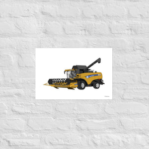 Furrow & Fields Poster New Holland CX 8060 Combine Harvester | Poster Quality Farmers Merch